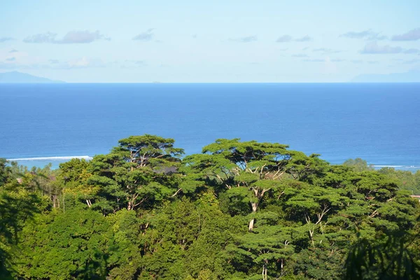 Gran Vista Desde Belle Vue Isla Seychelles Digue — Foto de Stock