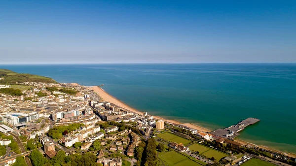 Aerial View Hastings City Beach East Sussex England — Stock Photo, Image