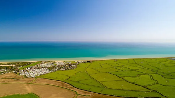 Fotografia Aérea Praia Winchelsea East Sussex Inglaterra — Fotografia de Stock