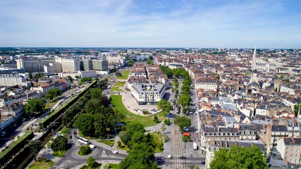 Aerial View Feydeau District Nantes City Loire Atlantique — Stock Photo, Image