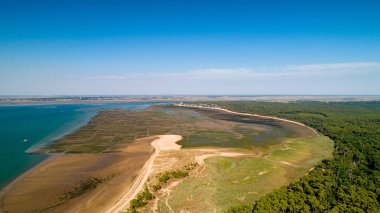 Ronce Les Bains, Charente Maritime Atlantik kıyılarının havadan görünümü