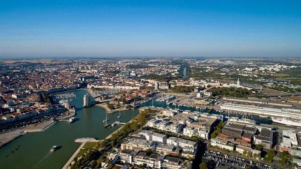 Fotografía aérea de la ciudad de La Rochelle en Charente Maritime — Foto de Stock