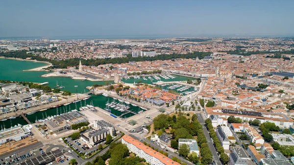 Fotografia aérea da cidade de La Rochelle em Charente Maritime — Fotografia de Stock