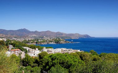 Katalonya, Ispanya bölgesindeki Llanca Panoraması