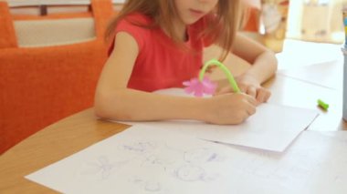 Küçük kız resimleri kağıt üzerine çizim