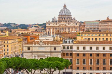 Roma şehri Vatikan manzarası görünümü