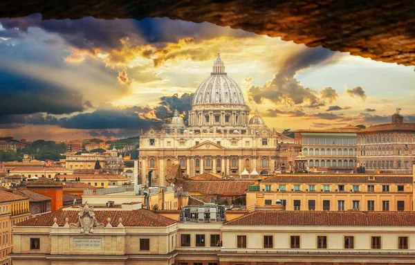 Roma cidade Vista do horizonte do Vaticano — Fotografia de Stock