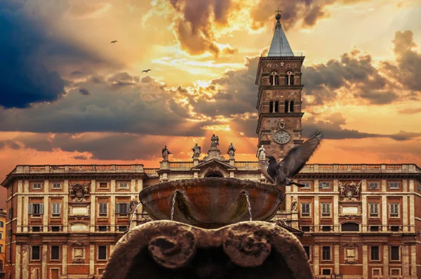 Bazilika Santa Maria Maggiore Roma İtalya — Stok fotoğraf