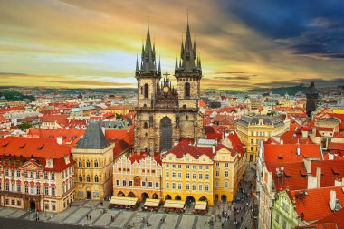 Prag eski şehir Meydanı Çek Cumhuriyeti
