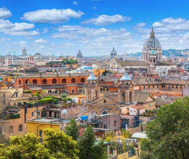 Rome city view from the Pincio Terrace clipart