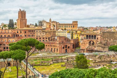 Roma 'nın roman Forumu ile pitoresk çekim, Italya.
