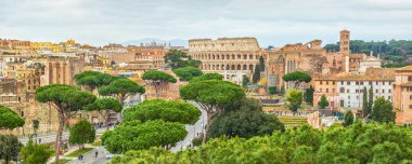 Roma Kolezyum ve Roman Forum, İtalya ile doğal atış.
