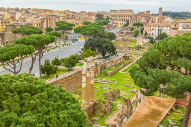 Roma Kolezyum ve Roman Forum, İtalya ile doğal atış.