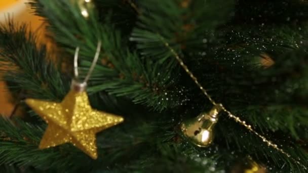 Weihnachtsbaum in Nahaufnahme — Stockvideo