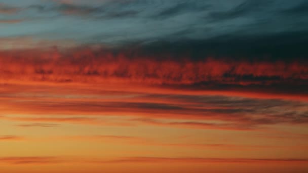 Timelapse kolorowe niebo o zachodzie słońca — Wideo stockowe