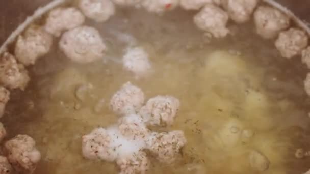 Assaisonnement soupe bouillante à l'aneth séché — Video