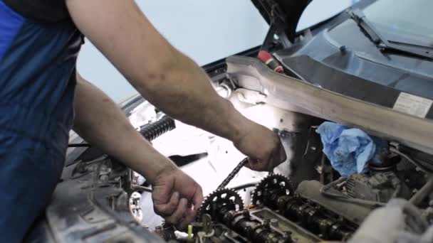 Mécanicien automobile travaillant dans le centre de service — Video