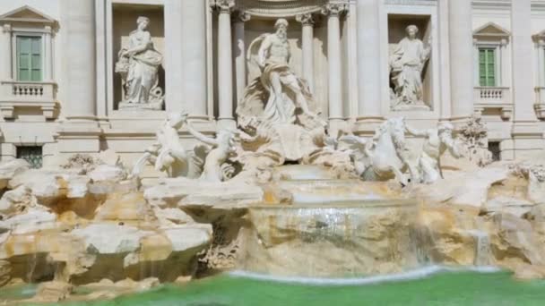 Trevi fontän i Rom, Italien — Stockvideo