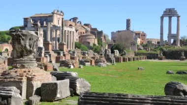 Roma Forumu güneşli bir günde, Roma, İtalya
