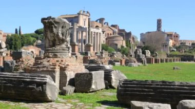 Roma Forumu güneşli bir günde, Roma, İtalya