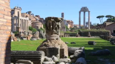Roma Forumu güneşli bir günde, Roma, İtalya
