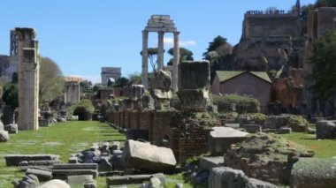 Roma Forumu güneşli bir günde, Roma, İtalya