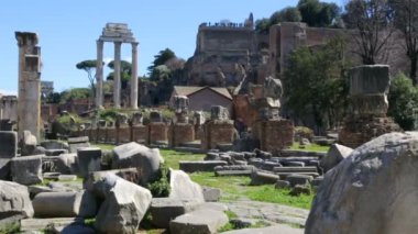 Roma Forumu güneşli bir günde, Roma, İtalya