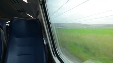 Hareket halindeki trenin içinde