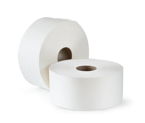 Рулоны Туалетной Бумаги Белом Фоне — стоковое фото