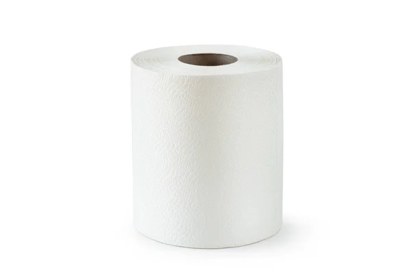 Roll Του Χαρτιού Πετσέτες Που Απομονώνονται Λευκό Φόντο — Φωτογραφία Αρχείου