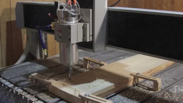 Mesin ukiran 3D sedang beraksi — Stok Video