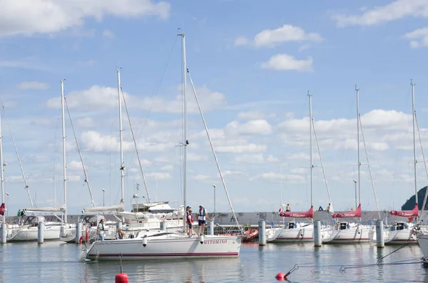 Gdynia Polonia Junio 2017 Puerto Yates Gdynia Está Lleno Barcos — Foto de Stock
