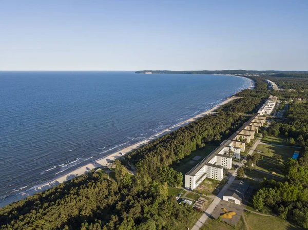 Aerial view of Prora, a beach resort built by Nazi Germany — Stock Photo, Image