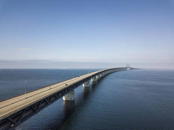 View of Oeresund Bridge from Sweden — Stock Photo, Image
