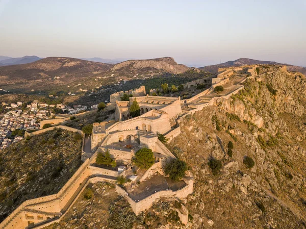 Vista aérea de la fortaleza de Palamidi en Nafplio — Foto de Stock