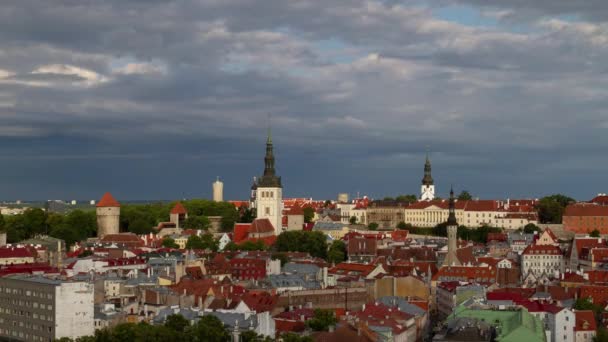 Tallinn Óvárosának Kora Reggel Észtország — Stock videók