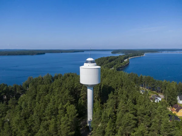 Water tower and viewing platform in the Punkaharju Nature Reserve in Finland