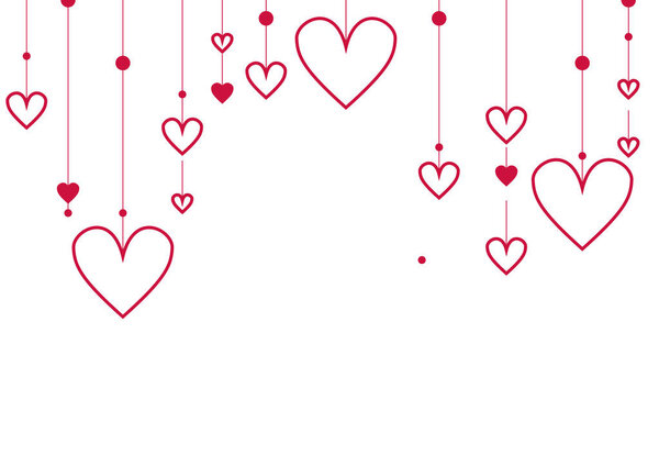 Открытка на день Святого Валентина сердца свет, векторная иллюстрация
.