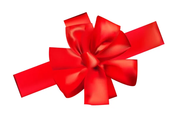 Arco Rojo Vector Navidad Para Regalos — Vector de stock
