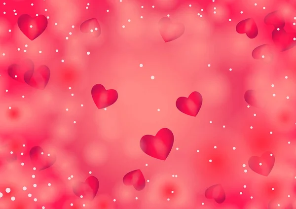 Día San Valentín Amor Decoración Color Rosa Vector Fondo — Archivo Imágenes Vectoriales