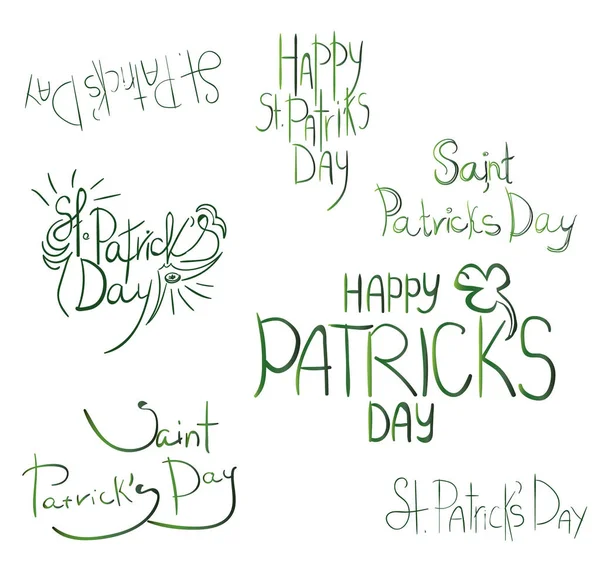 Happy Patricks Day Illustration Dessinée Main — Image vectorielle