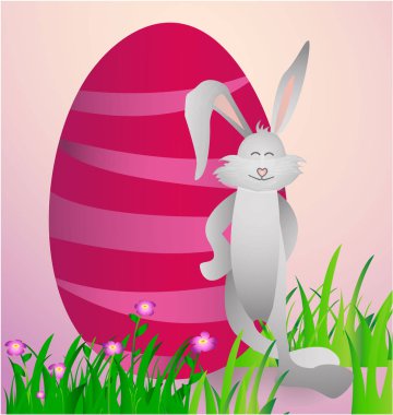 Paskalya tavşan ve yumurta ve yazı koleksiyonu