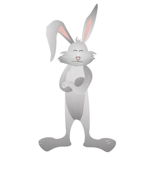 Cartoon rabbit sad — Stock Vector
