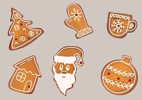 Collection de biscuits de Noël — Photo
