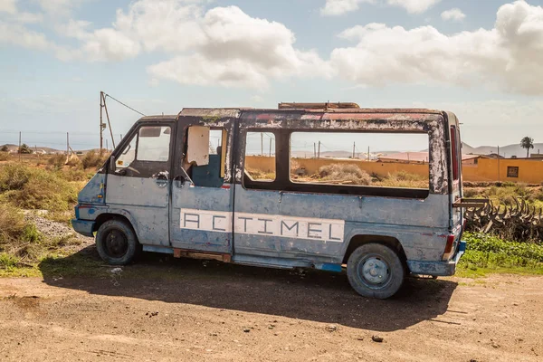 Fuerteventura Espagne Février 2018 Camion Abandonné Las Palmas Fuerteventura Îles — Photo