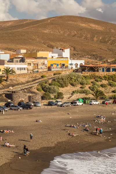 Fuerteventura Espanha Fevereiro 2018 Cafés Restaurantes Beira Mar Ajuy Fuerteventura — Fotografia de Stock