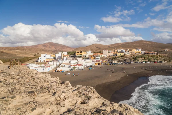 Vista Praia Arenosa Aldeia Ajuy Fuerteventura Ilhas Canárias Espanha — Fotografia de Stock