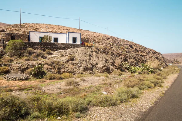 Rural house on hill close to Ajuy in Fuerteventura, Canary Islands, Spain.