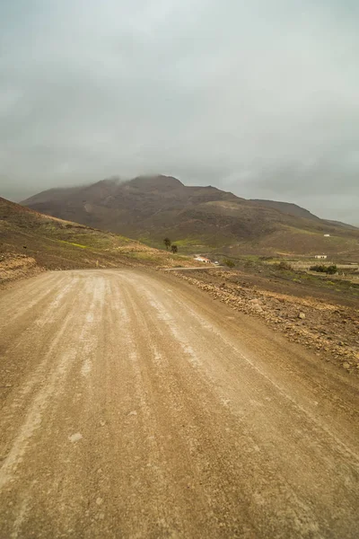 Empty Dirt Road Cofete Fuerteventura Canary Islands Spain — Stock Photo, Image