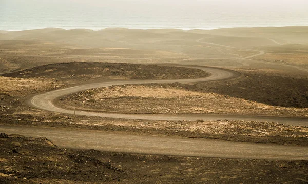 Camino Tierra Que Conduce Playa Cofete Fuerteventura España — Foto de Stock